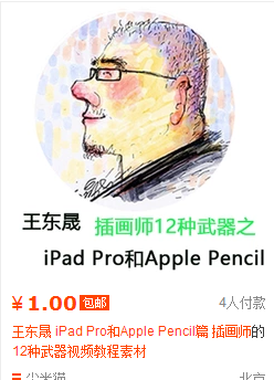 王东晟 iPad Pro战Apple Pencil篇 插绘师的12种兵器视频教程素材