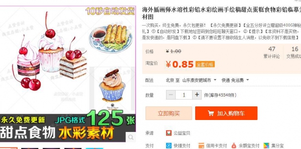 外洋插绘师火溶性彩铅火彩画绘脚画稿苦面蛋糕食品彩铅摹仿素材图