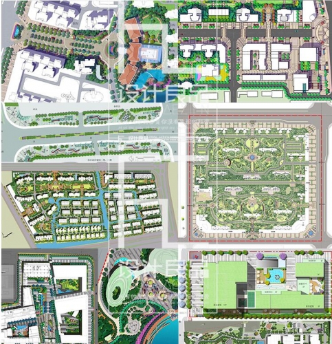 ps素材外洋气势派头高峻上仄里图psd分层源文件彩仄 园林景不雅毕设素材