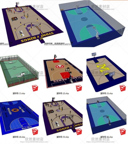 sketchup室表里设想健身体育场天体育馆su草图巨匠景不雅模子LS6-2