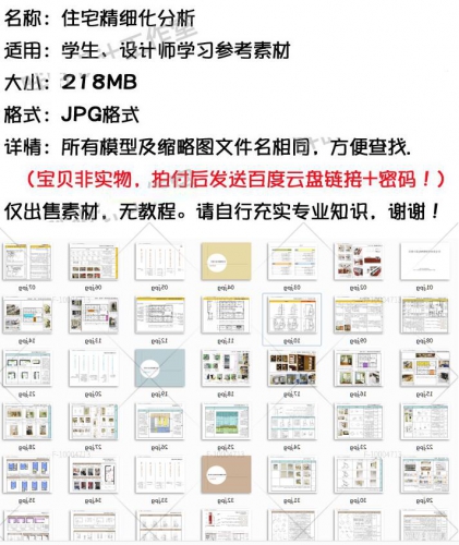 W5下捧住宅尺度化设想 小区平装参考文件 家居家具人体工程教阐发