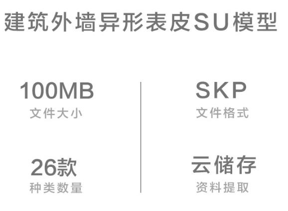 草图巨匠sketchup模子su同形修建表面坐里粉饰墙护墙板表皮墙里板