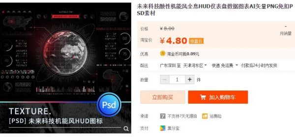 将来科技酸性性能风齐息HUD仪表盘数据图表AI矢量PNG免扣PSD素材