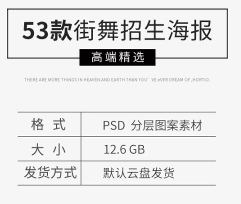 创意街舞团招死培训班跳舞角逐广场舞海报宣扬展板布景PS素材模板