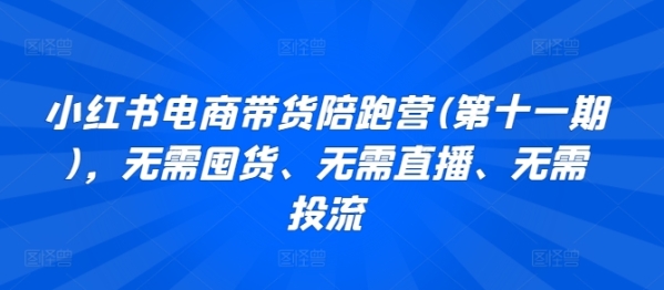 小白书电商带货伴跑营(第十一期)，无需囤货、无需曲播、无需投流