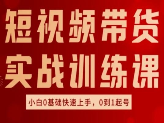 短视频带货真战锻炼课，好物分享真操，小黑0根底快速上脚，0到1起号