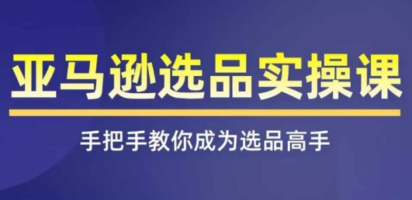 亚马逊选品真操课程，快速把握亚马逊选品的本领，笼盖亚马逊选品一切渠讲